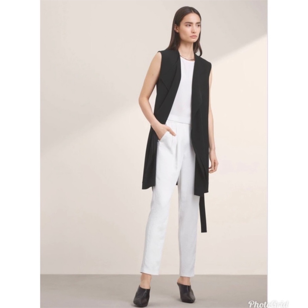 Babaton Marcelo Long‎ Black Vest missing belt size large